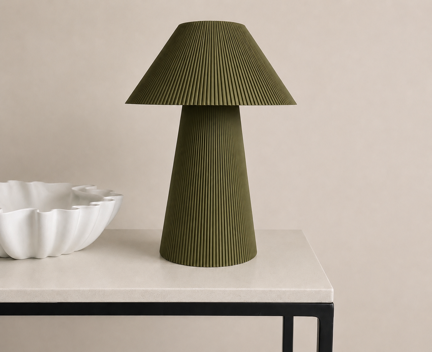 Pleated lamp large