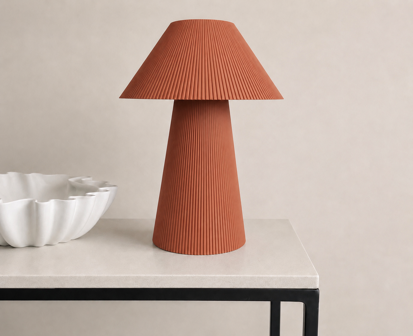 Pleated lamp large